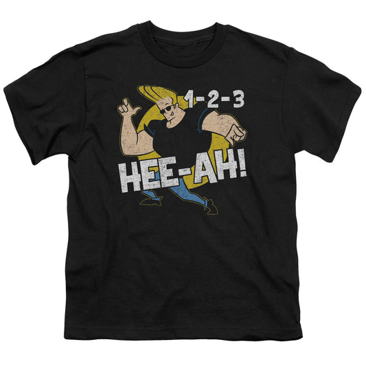 Johnny Bravo 123 Kids Youth T Shirt Black
