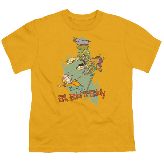 Ed Edd N Eddy Free Fall Kids Youth T Shirt Gold