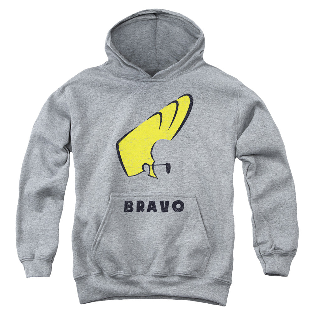 Johnny Bravo Johnny Hair Kids Youth Hoodie Heather