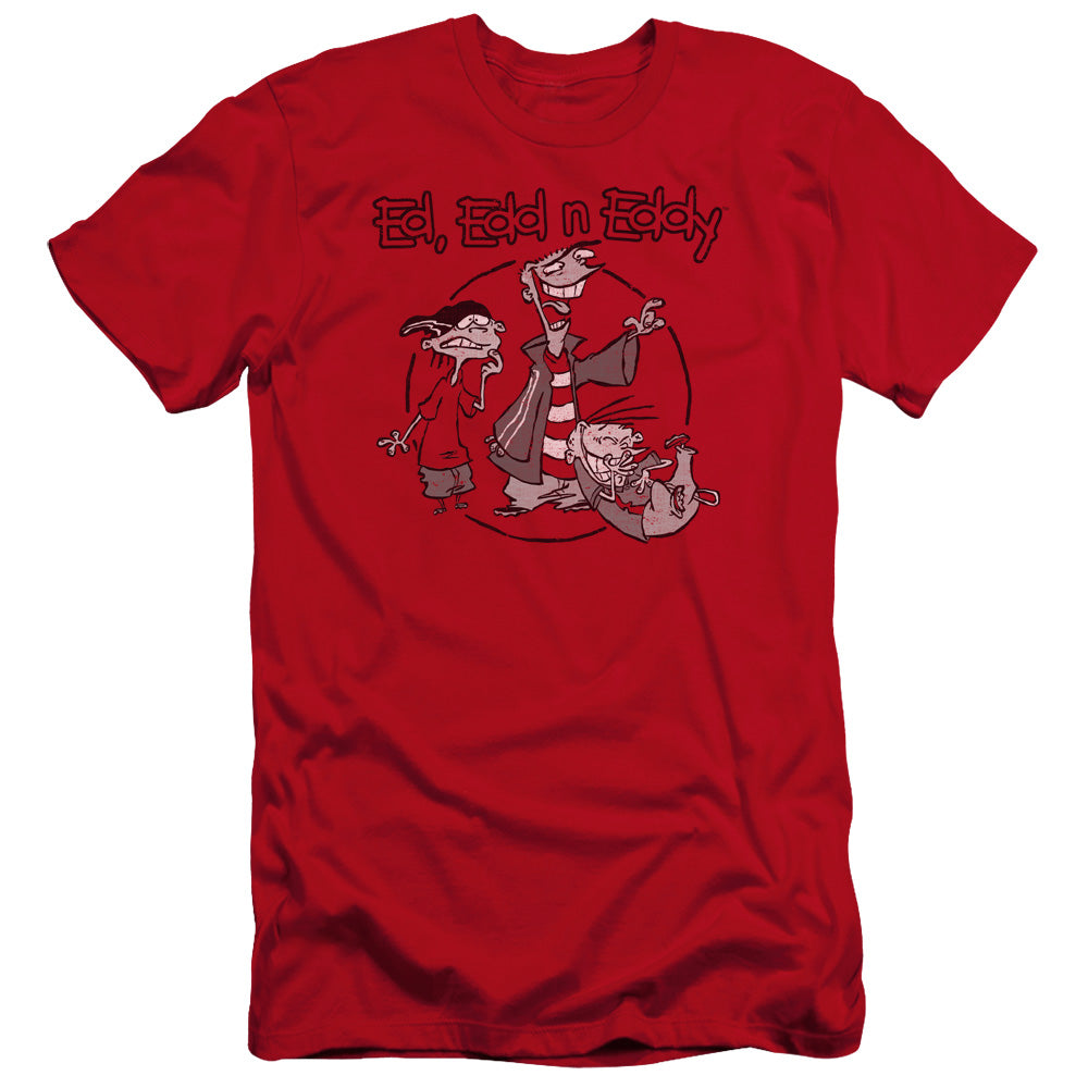 Ed Edd N Eddy Gang Premium Bella Canvas Slim Fit Mens T Shirt Red