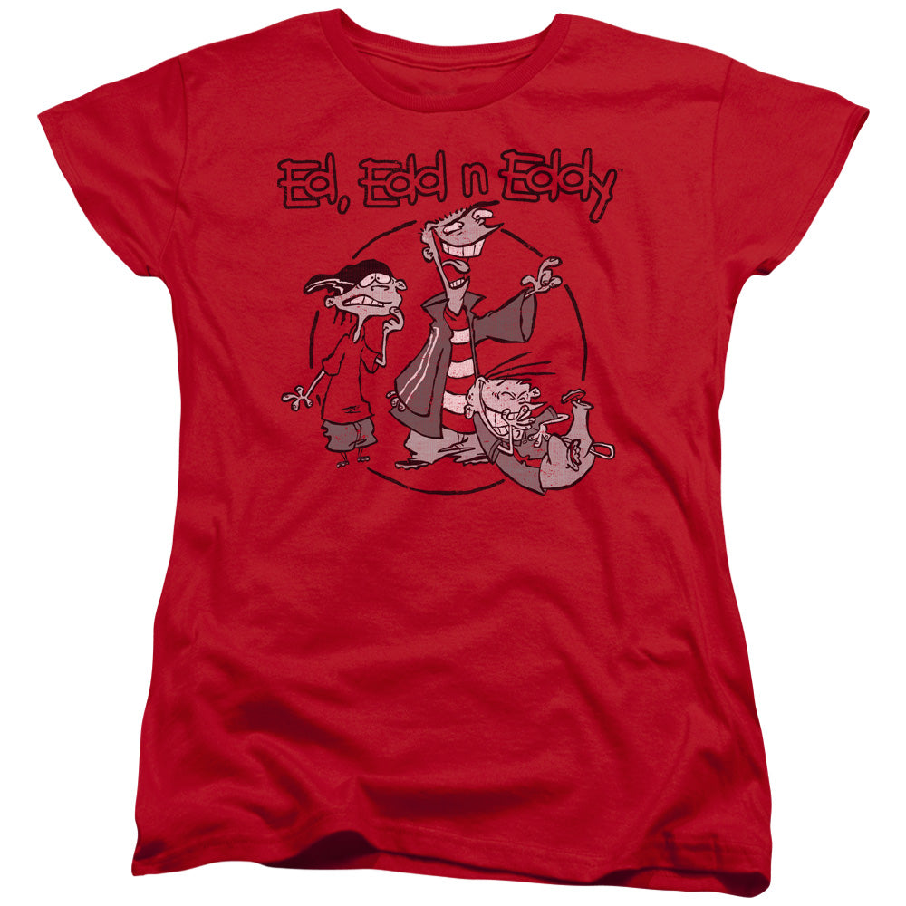 Ed Edd N Eddy Gang Womens T Shirt Red