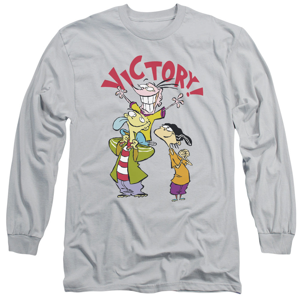 Ed Edd N Eddy Victory Mens Long Sleeve Shirt Silver