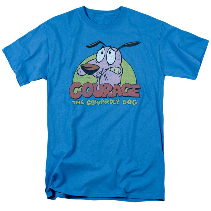 Courage the Cowardly Dog Colorful Courage Mens T Shirt Turquoise