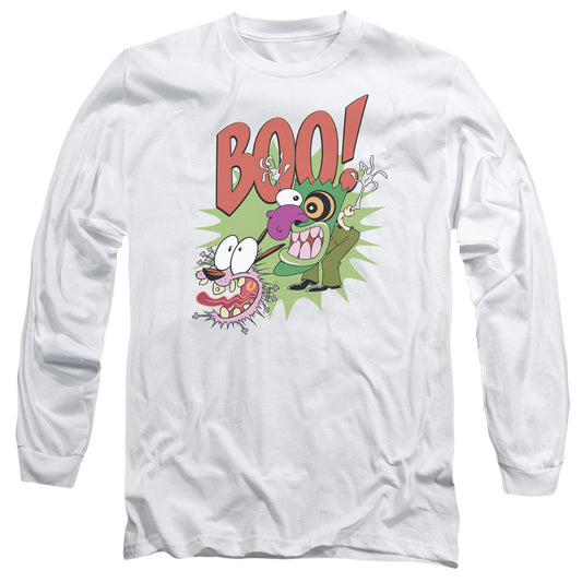 Courage the Cowardly Dog Stupid Dog Mens Long Sleeve Shirt White