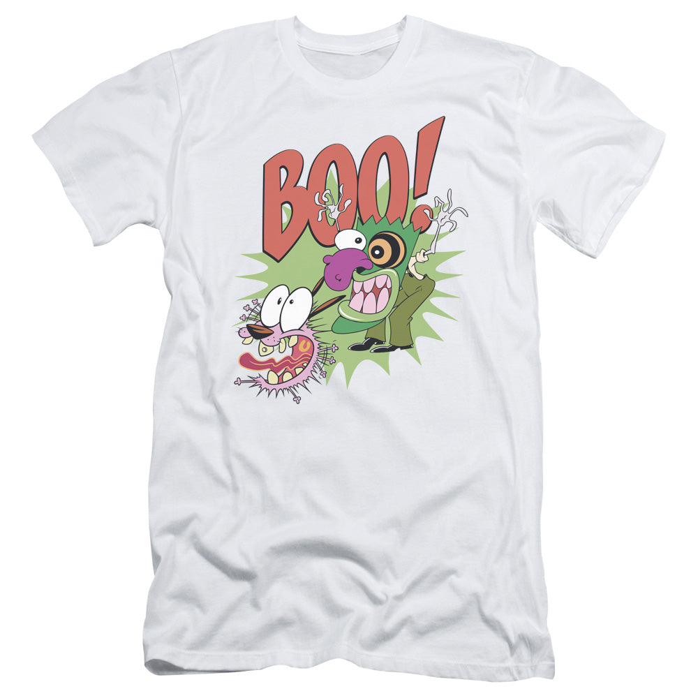 Courage the Cowardly Dog Stupid Dog Slim Fit Mens T Shirt White