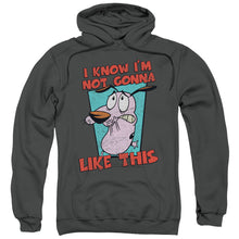 Load image into Gallery viewer, Courage the Cowardly Dog Not Gonna Like Mens Hoodie Charcoal