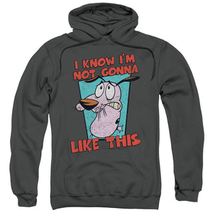 Courage the Cowardly Dog Not Gonna Like Mens Hoodie Charcoal