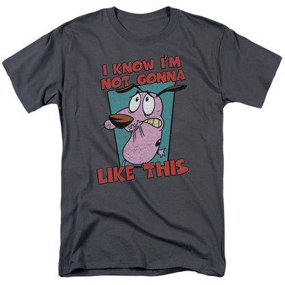 Courage the Cowardly Dog Not Gonna Like Mens T Shirt Charcoal