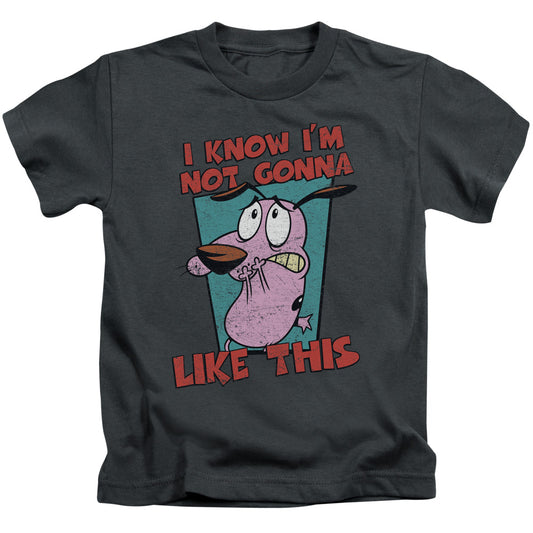 Courage the Cowardly Dog Not Gonna Like Juvenile Kids Youth T Shirt Charcoal 