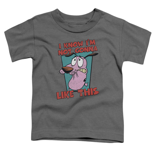 Courage the Cowardly Dog Not Gonna Like Toddler Kids Youth T Shirt Charcoal