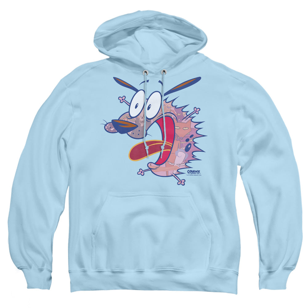 Courage The Cowardly Dog Evil Inside Mens Hoodie Light Blue