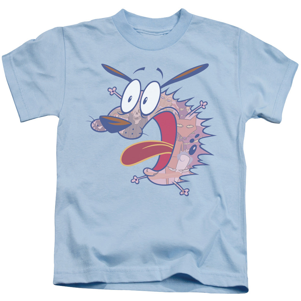 Courage the Cowardly Dog Evil Inside Juvenile Kids Youth T Shirt Light Blue 