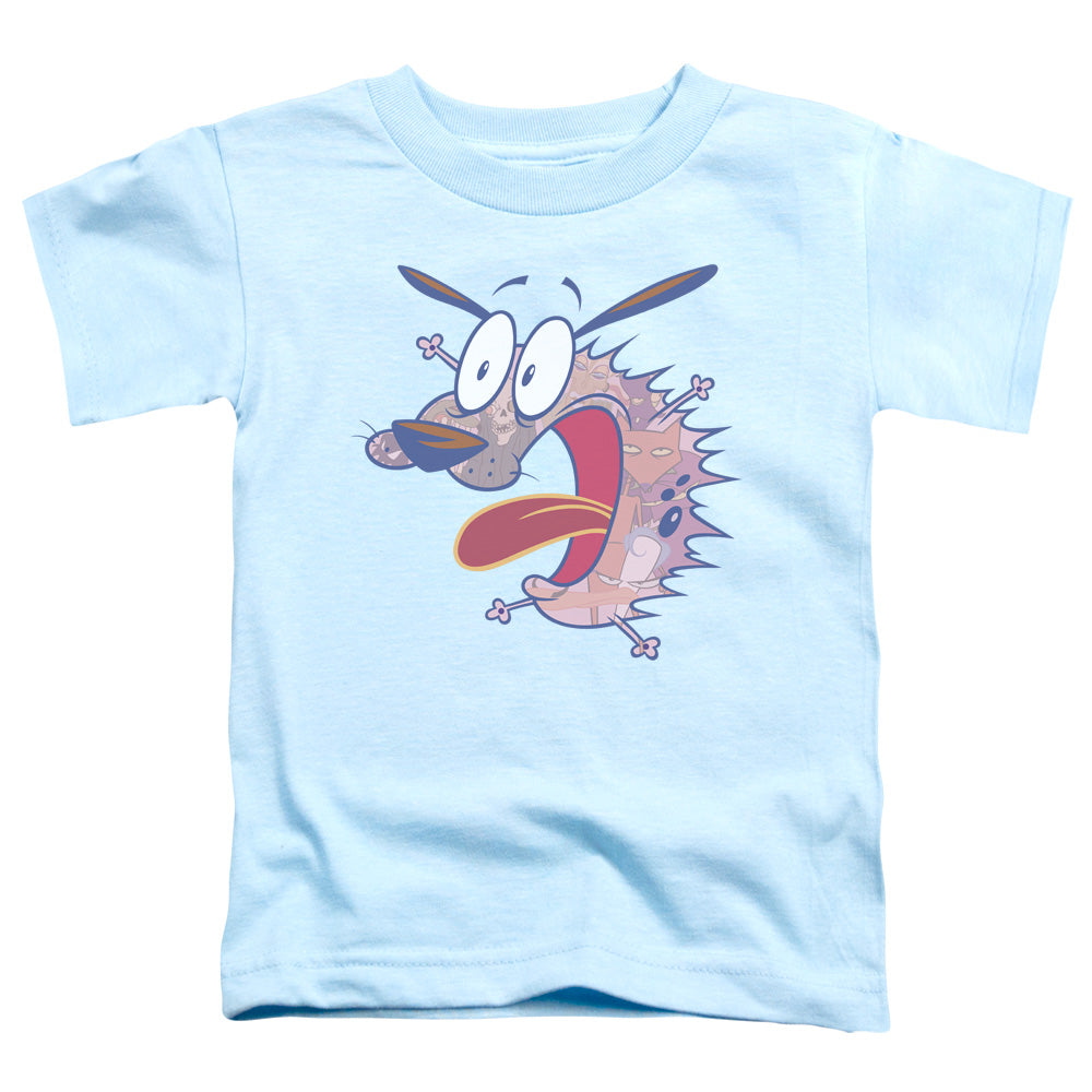 Courage the Cowardly Dog Evil Inside Toddler Kids Youth T Shirt Light Blue