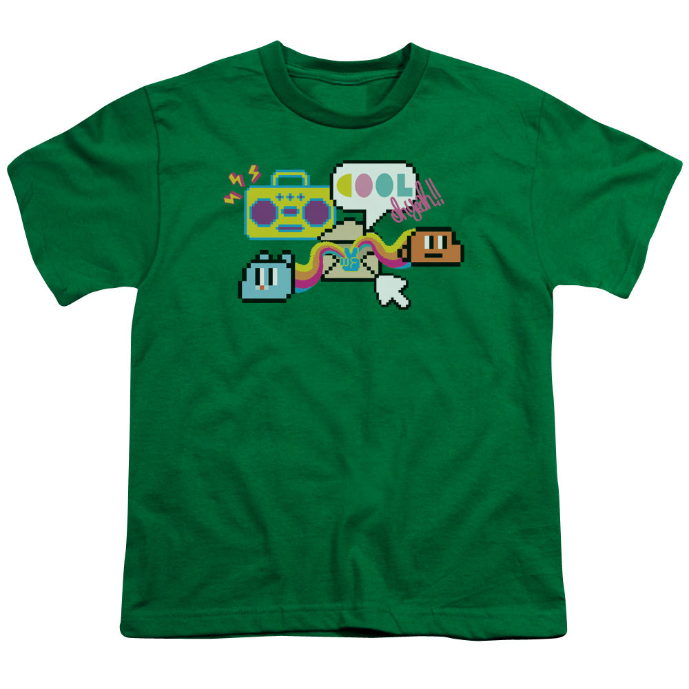 Amazing World of Gumball Cool Oh Yeah Kids Youth T Shirt Kelly Green