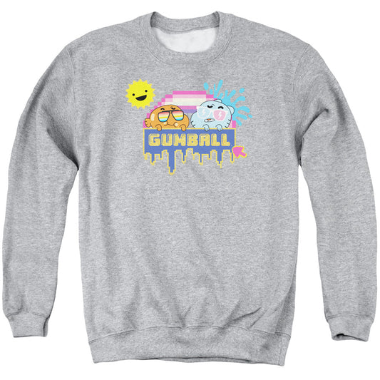 Amazing World of Gumball Sunshine Mens Crewneck Sweatshirt Athletic Heather