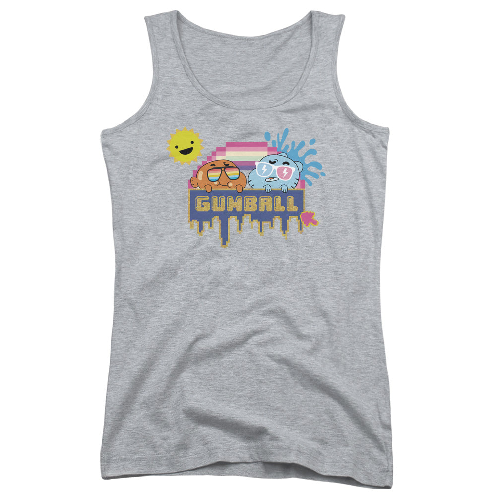 Amazing World of Gumball Sunshine Womens Tank Top Shirt Athletic Heather