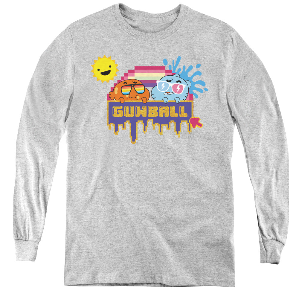 Amazing World of Gumball Sunshine Long Sleeve Kids Youth T Shirt Athletic Heather