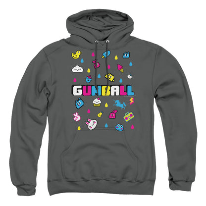 Amazing World Of Gumball Fun Drops Mens Hoodie Charcoal