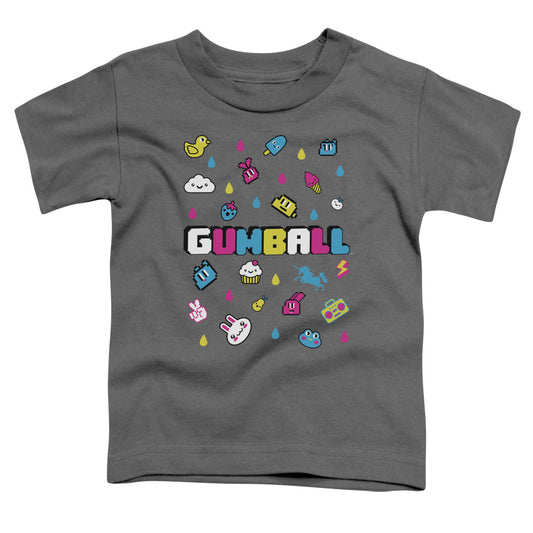 Amazing World of Gumball Fun Drops Toddler Kids Youth T Shirt Charcoal