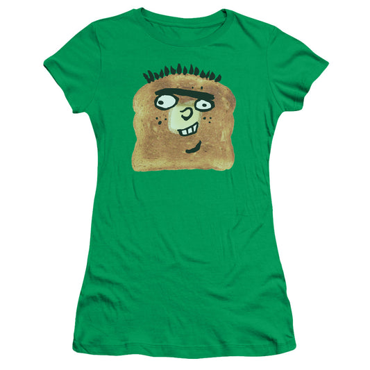 Ed Edd N Eddy Ed Toast Junior Sheer Cap Sleeve Womens T Shirt Kelly Green