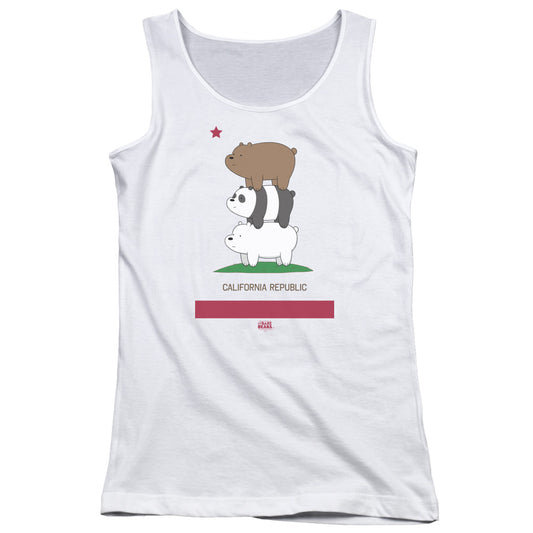 We Bare Bears Cali Stack Womens Tank Top Shirt White