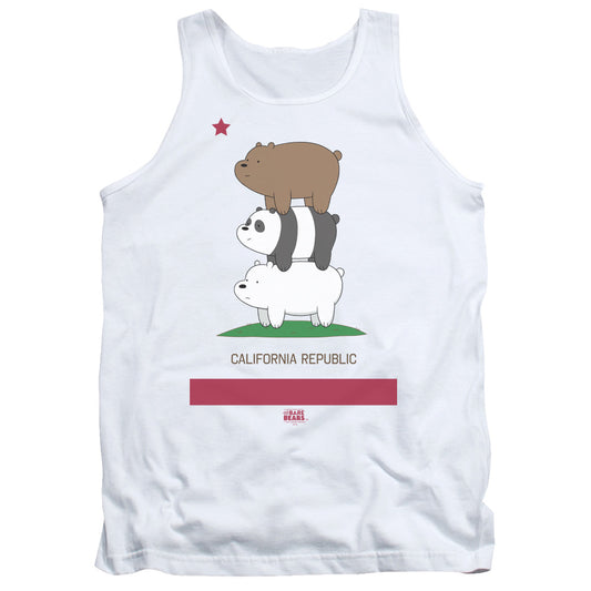 We Bare Bears Cali Stack Mens Tank Top Shirt White