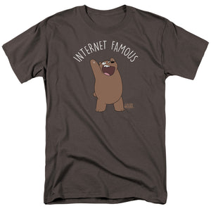 We Bare Bears Internet Famous Mens T Shirt Charcoal