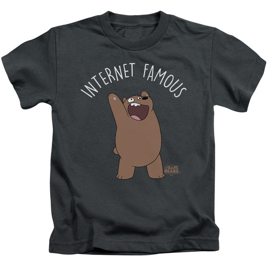 We Bare Bears Internet Famous Juvenile Kids Youth T Shirt Charcoal 