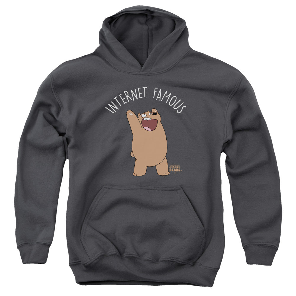 We Bare Bears Internet Famous Kids Youth Hoodie Charcoal