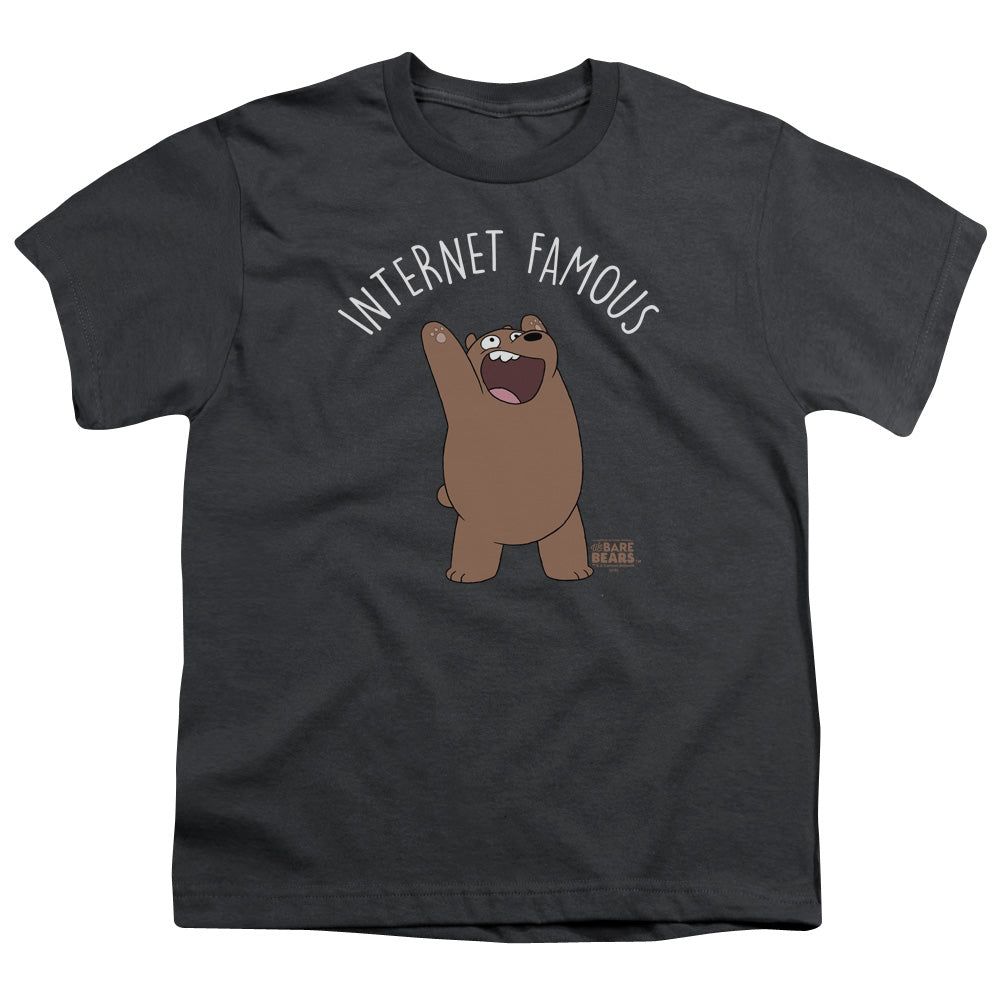 We Bare Bears Internet Famous Kids Youth T Shirt Charcoal
