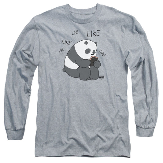 We Bare Bears Like Like Like Mens Long Sleeve Shirt Athletic Heather