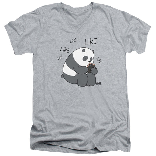 We Bare Bears Like Like Like Mens Slim Fit V Neck T Shirt Athletic Heather