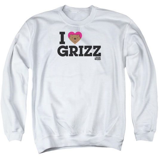 We Bare Bears Heart Grizz Mens Crewneck Sweatshirt White