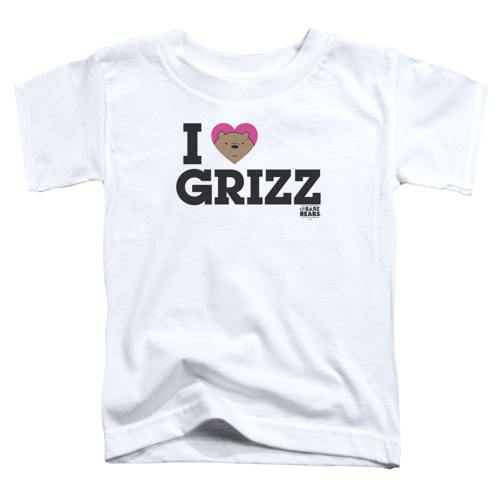 We Bare Bears Heart Grizz Toddler Kids Youth T Shirt White