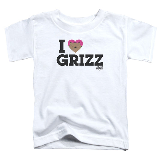 We Bare Bears Heart Grizz Toddler Kids Youth T Shirt White