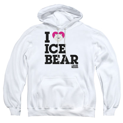 We Bare Bears Heart Ice Bear Mens Hoodie White Officially Licensed