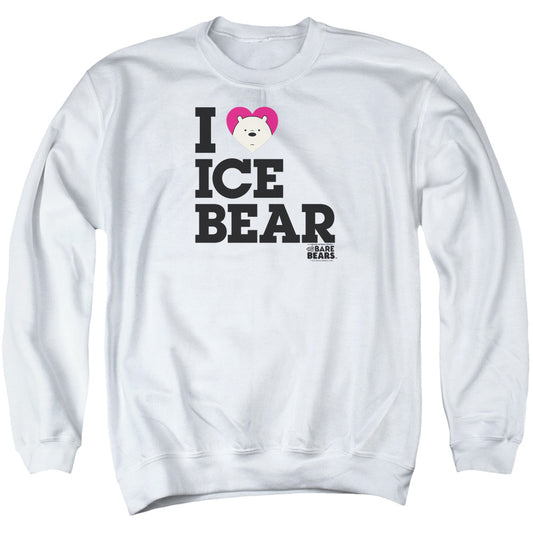 We Bare Bears Heart Ice Bear Mens Crewneck Sweatshirt White