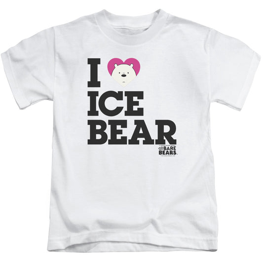 We Bare Bears Heart Ice Bear Juvenile Kids Youth T Shirt White 