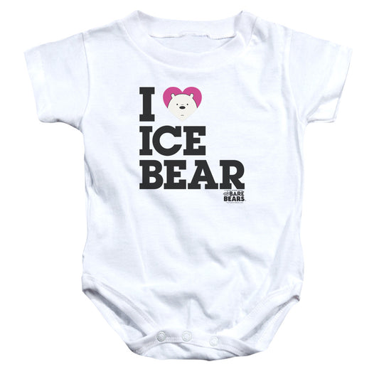 We Bare Bears Heart Ice Bear Infant Baby Snapsuit White