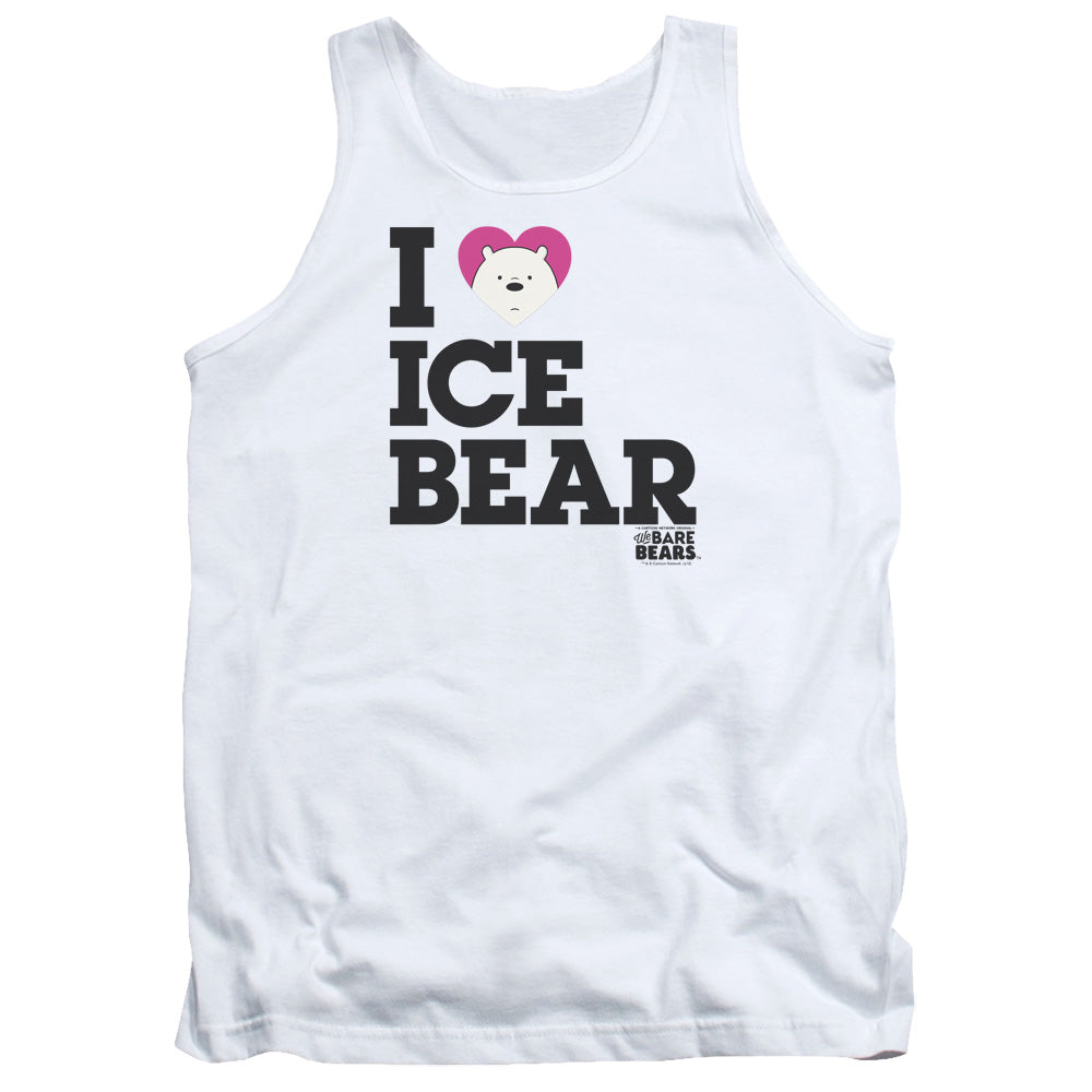 We Bare Bears Heart Ice Bear Mens Tank Top Shirt White