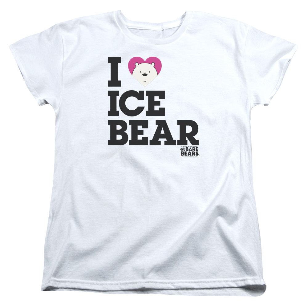 We Bare Bears Heart Ice Bear Womens T Shirt White
