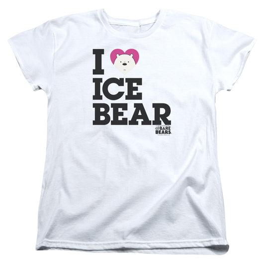 We Bare Bears Heart Ice Bear Womens T Shirt White