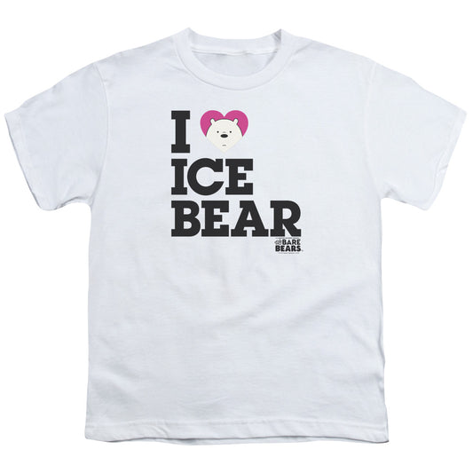 We Bare Bears Heart Ice Bear Kids Youth T Shirt White