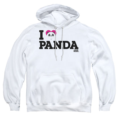 We Bare Bears Heart Panda Mens Hoodie White Officially Licensed