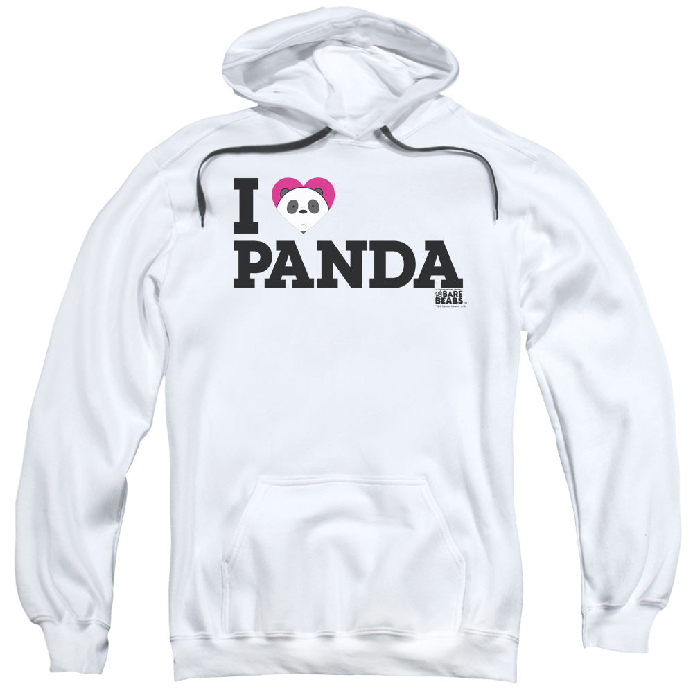We Bare Bears Heart Panda Mens Hoodie White