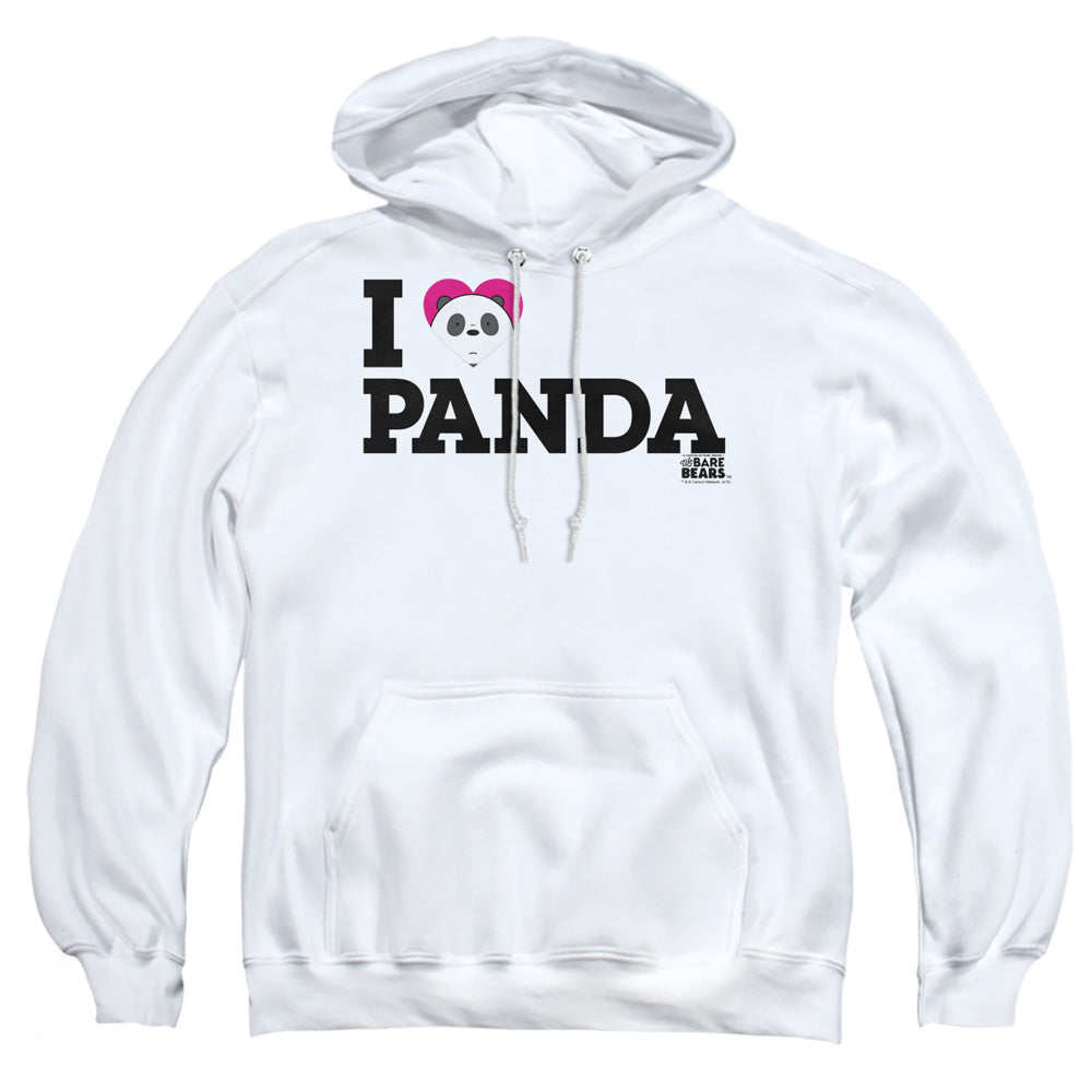 We Bare Bears Heart Panda Mens Hoodie White Officially Licensed