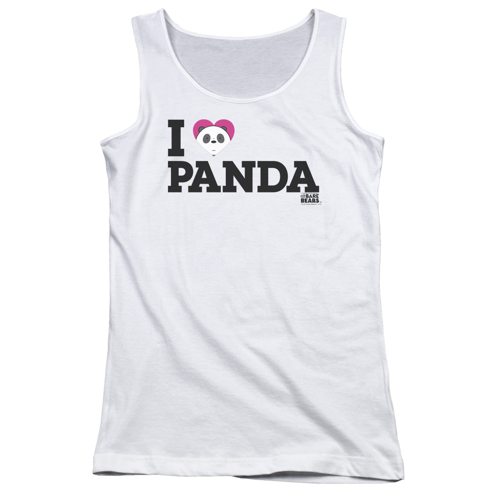 We Bare Bears Heart Panda Womens Tank Top Shirt White