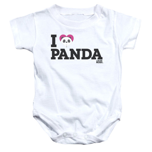 We Bare Bears Heart Panda Infant Baby Snapsuit White