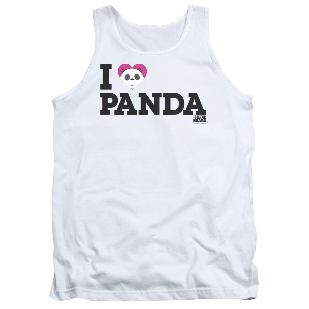 We Bare Bears Heart Panda Mens Tank Top Shirt White