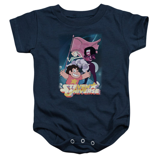 Steven Universe Crystal Gem Flag Infant Baby Snapsuit Navy Blue